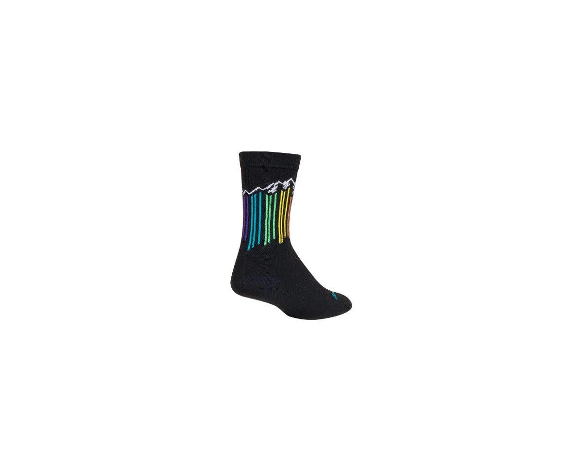 Sockguy Prism Peak Wool Crew 6" Socks (Black) (L/XL)
